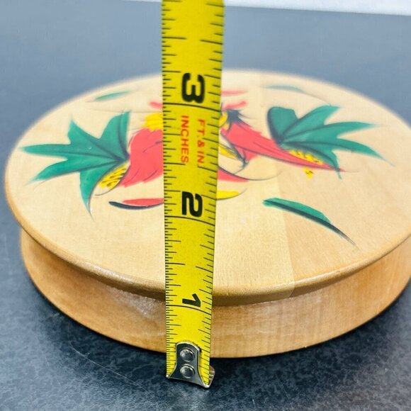 Vintage MCM Rooster Hand Painted Wood Wooden Hamburger Press Wall Plaque - Picture 7 of 7